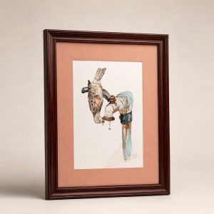 Bird Drinking Water Painting