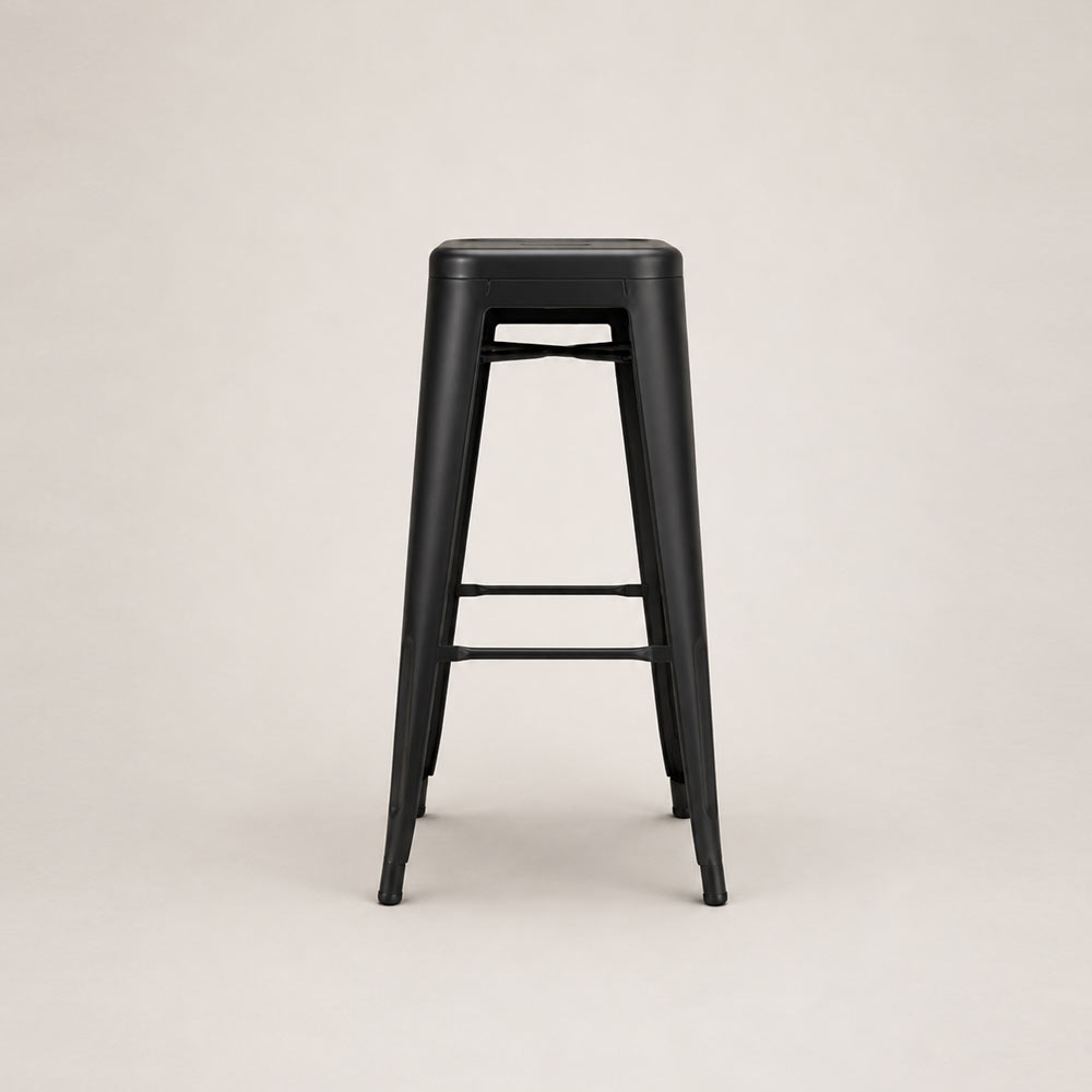 Black Metal Stool